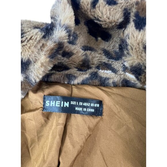 Shein Women's Soft Animal Print Buttoned Jacket - Picture 3 of 7